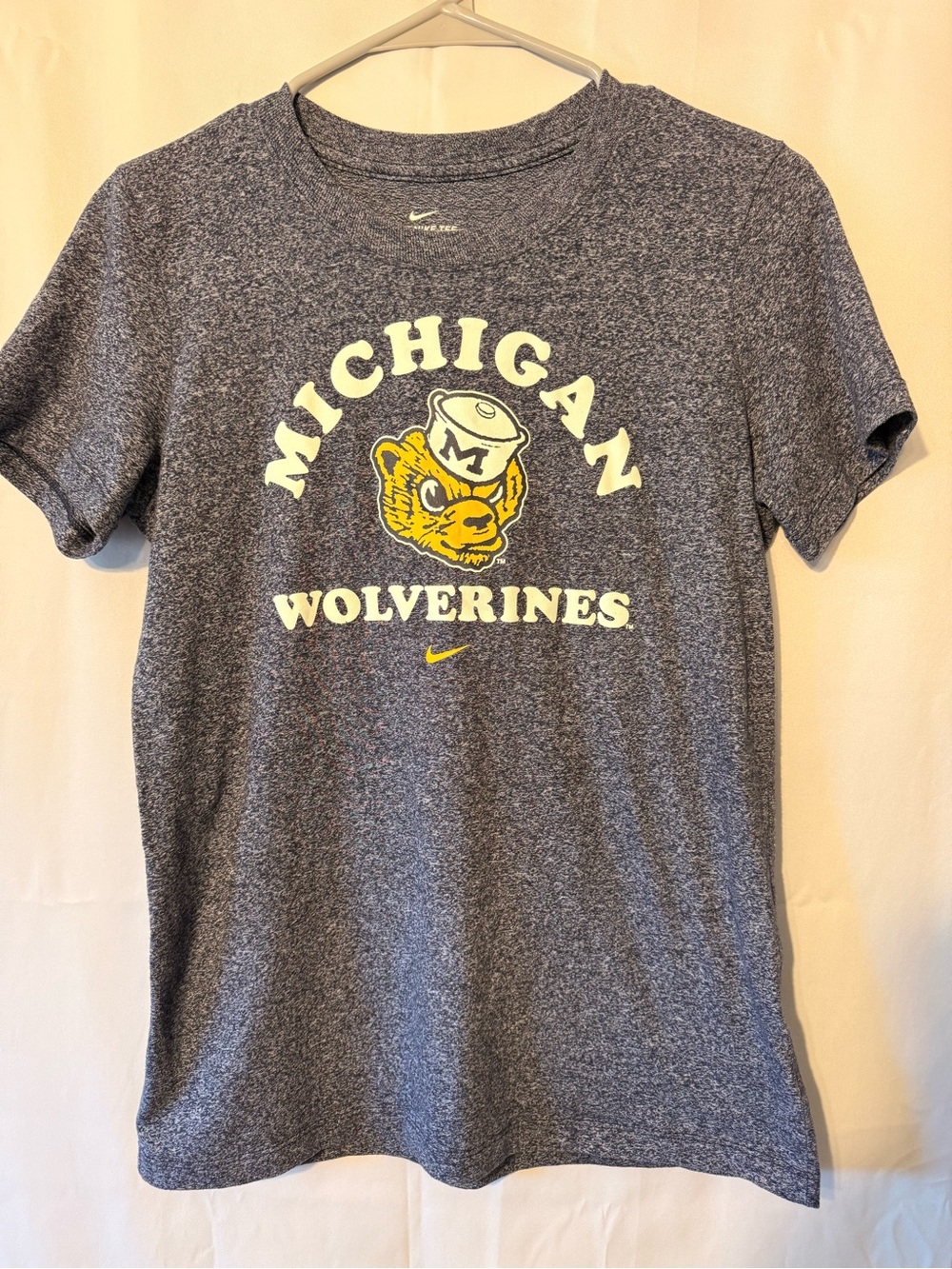 Nike Heather Gray Crewneck Tee with White Logo